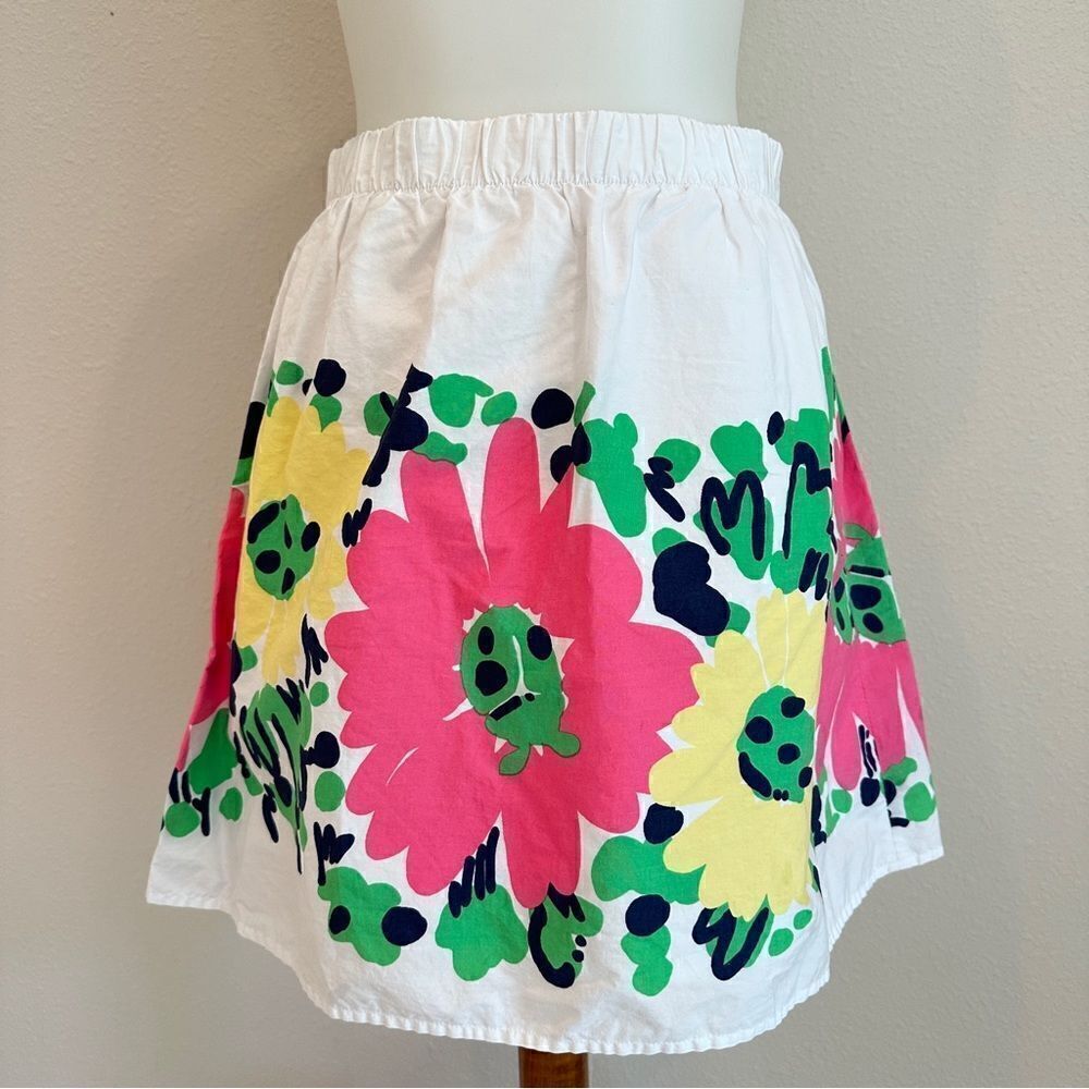 Lilly Pulitzer briar skirt in resort white doodlebug daisy placed Sz M